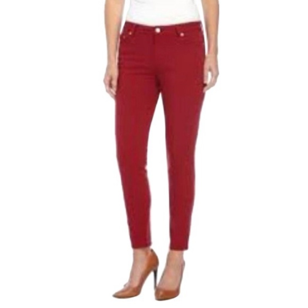 Michael Kors Maroon Izzy Ankle Skinny Jeans, Sz 2